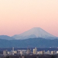 ２０１７年元旦朝焼けの富士山